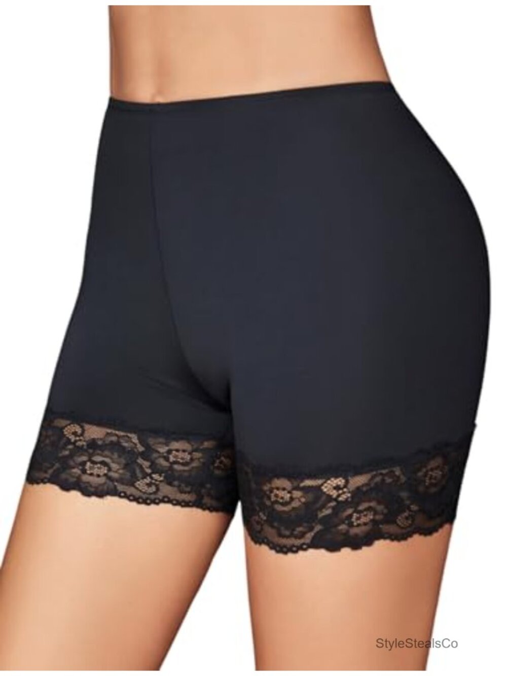 Lace Trim Slip Shorts Anti Chafing Under Dress Women's Shapewear